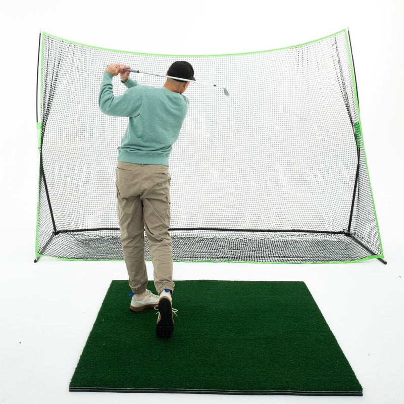 Golfer hitting into the 10' x 7' Rectangle Golf Net