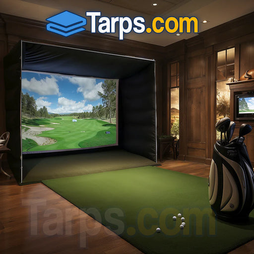 Tarp's 8' x 12' Golf Simulation Enclosure Kit with Screen & Side Panels