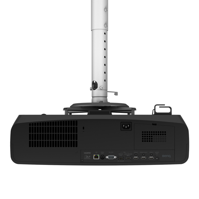 BenQ AK900ST golf simulator projector rear ports: HDMI, USB, LAN and RS-232
